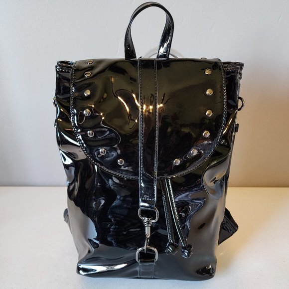 Stylish Black Backpack with Stud Accents - Picture 5 of 16